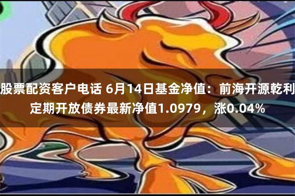 股票配资客户电话 6月14日基金净值：前海开源乾利定期开放债券最新净值1.0979，涨0.04%