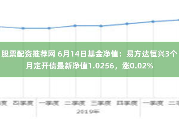 股票配资推荐网 6月14日基金净值：易方达恒兴3个月定开债最新净值1.0256，涨0.02%