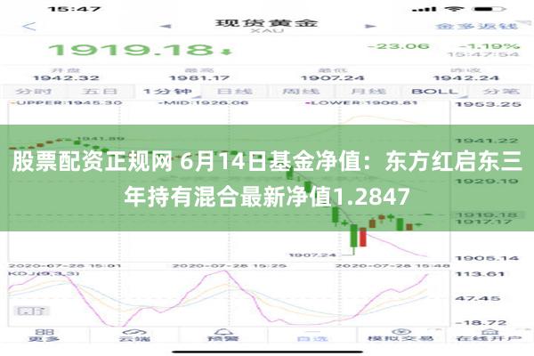 股票配资正规网 6月14日基金净值：东方红启东三年持有混合最新净值1.2847