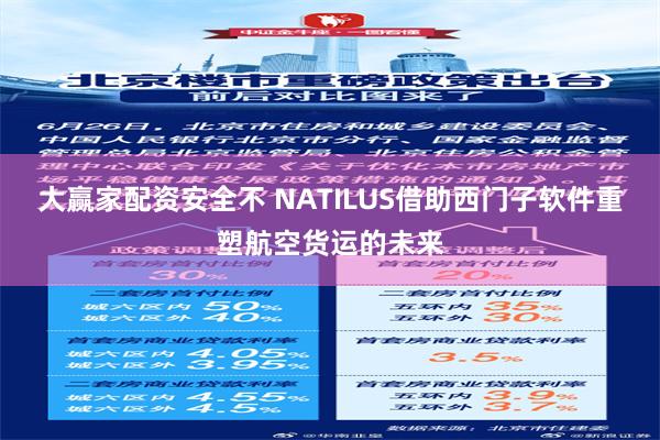 大赢家配资安全不 NATILUS借助西门子软件重塑航空货运的未来