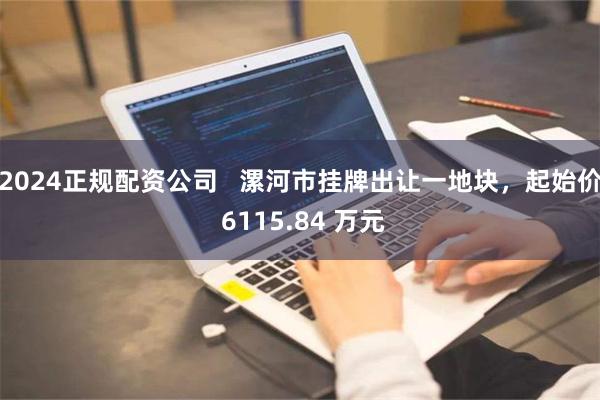 2024正规配资公司   漯河市挂牌出让一地块，起始价 6115.84 万元