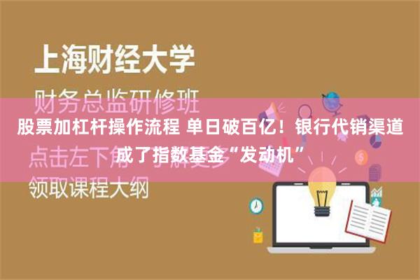 股票加杠杆操作流程 单日破百亿！银行代销渠道成了指数基金“发动机”