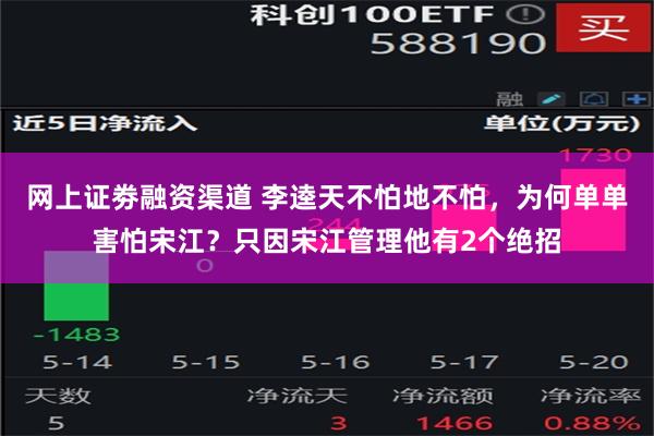 网上证劵融资渠道 李逵天不怕地不怕，为何单单害怕宋江？只因宋江管理他有2个绝招