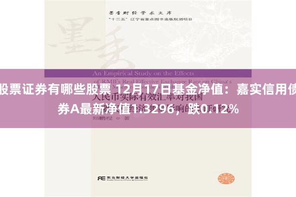 股票证券有哪些股票 12月17日基金净值：嘉实信用债券A最新净值1.3296，跌0.12%